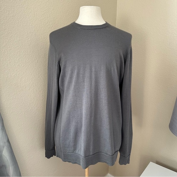 Icebreaker Men's Merino Wool Blend Crewe Pullover Grey Sweater - Picture 1 of 13